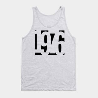 1976 Funky Overlapping Reverse Numbers for Light Backgrounds Tank Top